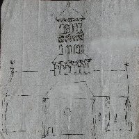 Plan grossier du Dme de lglise de Saint-P au XIIIe siecle